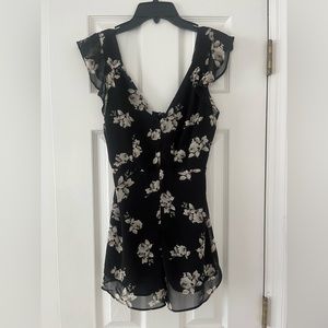 Black Floral Romper size 2